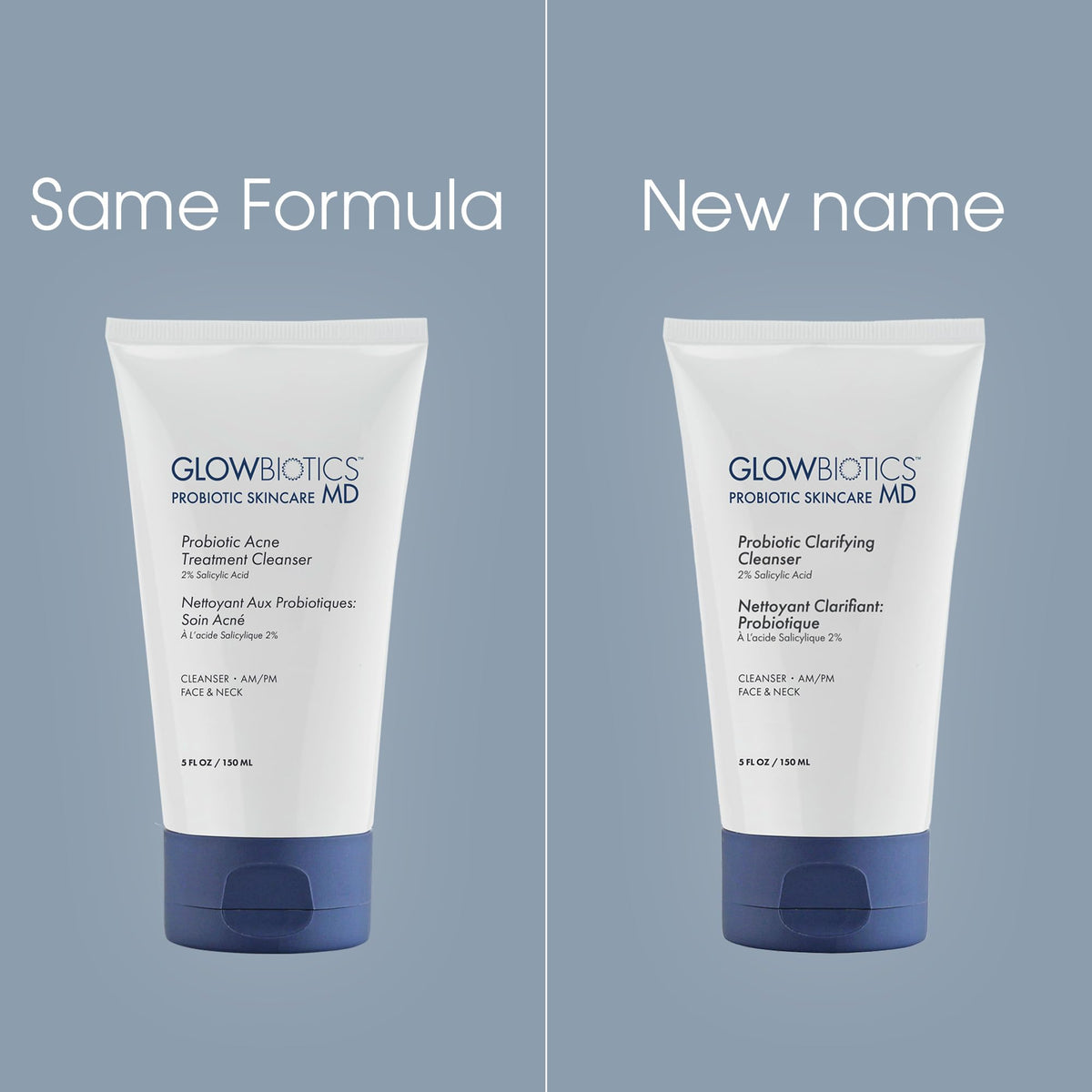 Glowbiotics application on face showing gentle massage motion for effective cleansing