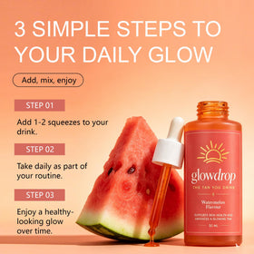 glowdrop mixed in glass of water illustrating simple drink mixing and fast daily use