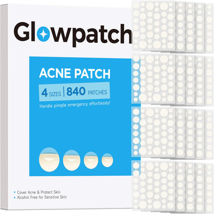 Glowpatch front sheet display showing 20 sheets and 840 patches, travel-ready