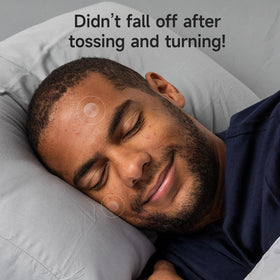 Glowpatch on bedside table illustrating overnight adhesion and hands-free wear