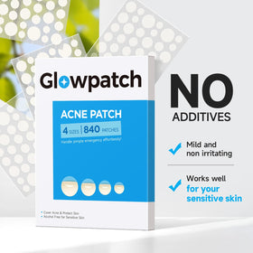 Glowpatch patch texture and edge showing secure adhesion without irritation