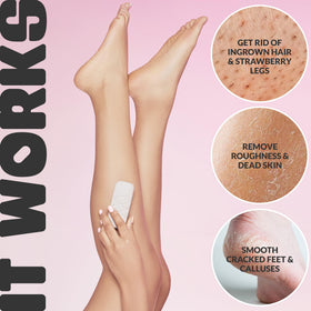 GLOWSTONE smooth side close-up for gentle leg polishing