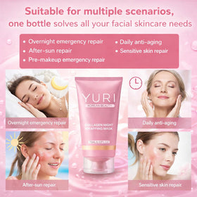 Glowsyme YURI application with silicone brush demonstrating even mask spread benefit