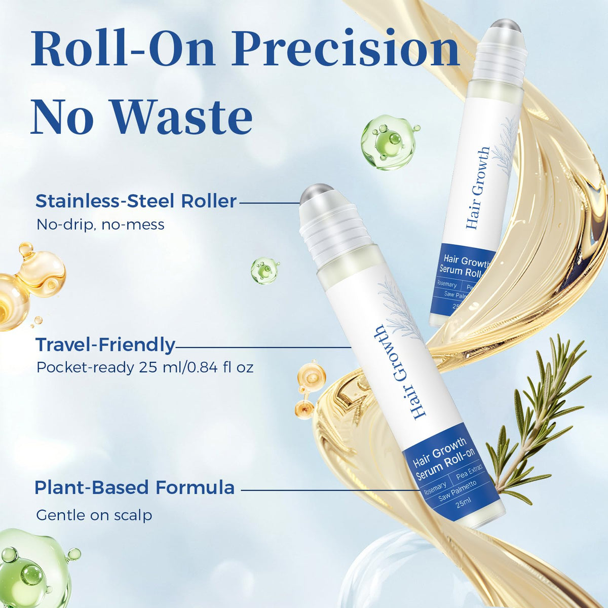 Gluvelessia ingredients flatlay with rosemary and saw palmetto for natural support