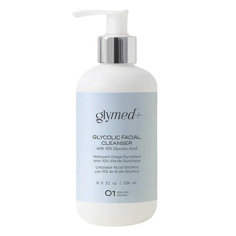 GLYMED gentle facial wash front bottle showing label and clean formulation benefits