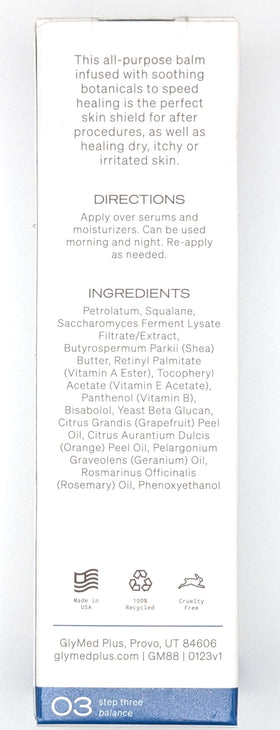 GlyMed Plus balm texture closeup demonstrating rich absorbent finish and hydration