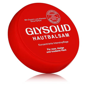 Glysolid cream texture closeup highlighting thick glycerin-rich consistency and smooth finish
