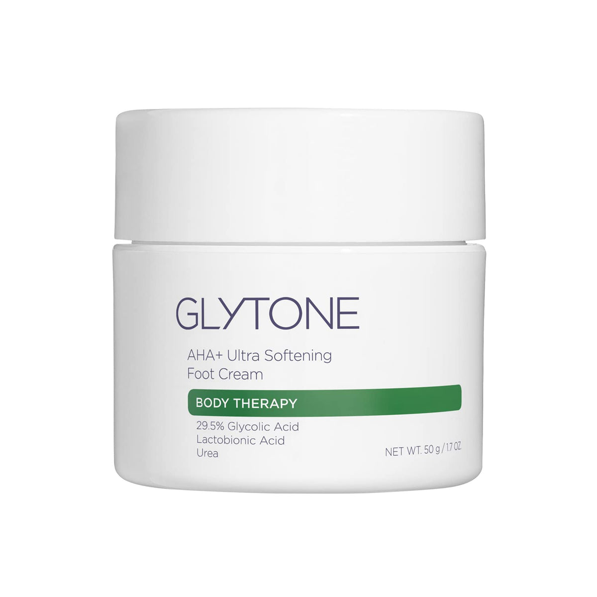 GLYTONE front packaging showing product and benefits for smoother heels