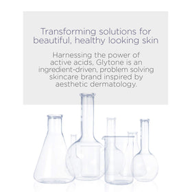 GLYTONE on bathroom shelf suggesting daily use and lifestyle benefit