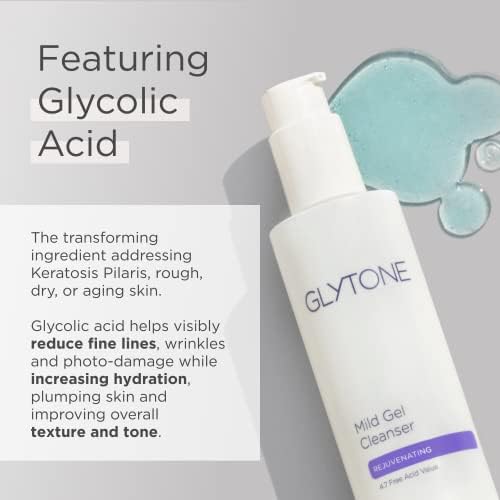 GLYTONE pump dispensing recommended small amount onto hand for controlled, waste-reducing use