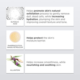 GLYTONE lotion being dispensed from pump for easy, controlled use