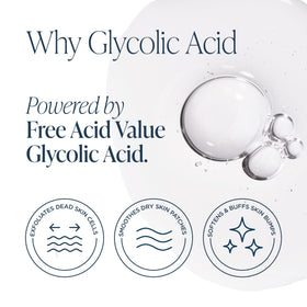 GLYTONE shower pouf held in hand boosting mechanical exfoliation during shower