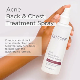 GLYTONE upside-down pump detail highlighting easy reach application and user-friendly design