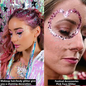 Go Ho applied near eye with precise glitter accent enhancing stage-ready sparkle