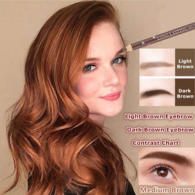 Go Ho model applying pencil for natural defined brows and lasting wear