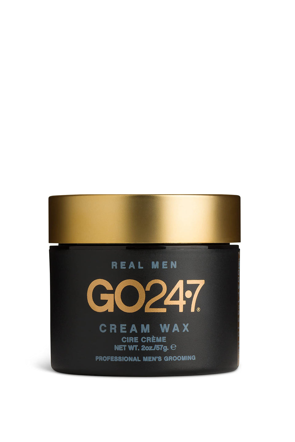 GO247 jar front view showing label and 2 oz size, clear branding and compact packaging