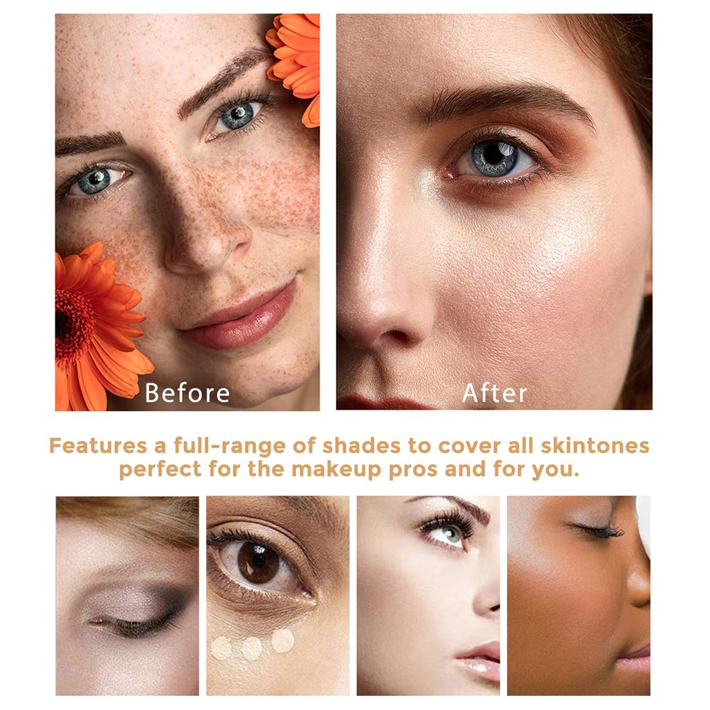 God Blomster applying foundation with fingers to face for seamless, customised coverage