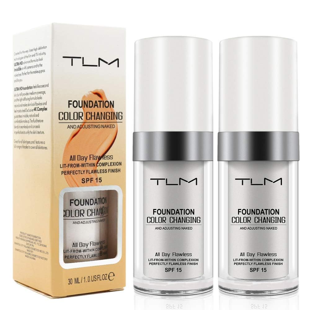 God Blomster front packaging of TLM foundation showing bottle and branding, convenient protection