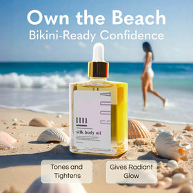 GODA applying oil in hand for quick-absorbing, non-greasy finish benefit