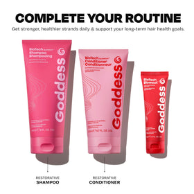 Goddess Maintenance next to a ruler showing 1.7 oz travel-friendly size