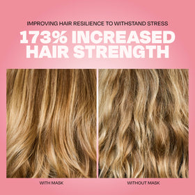 Goddess Maintenance before-and-after comparison showing frizz control results