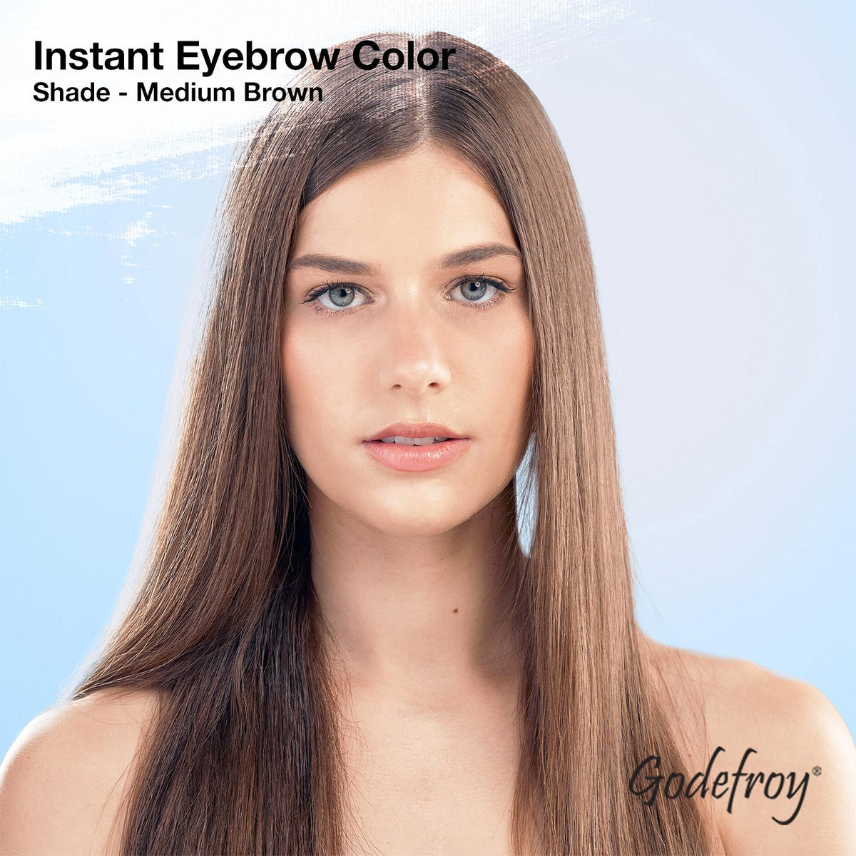 Godefroy before and after medium brown brows showing natural result