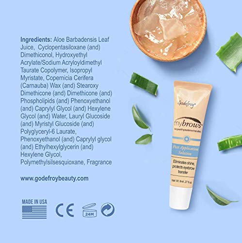 godefroy Mybrows applicator detail with liquid drop, precise controlled application