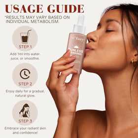 GOGIFTGO serving mixed in a glass ready to drink for on-the-go tanning