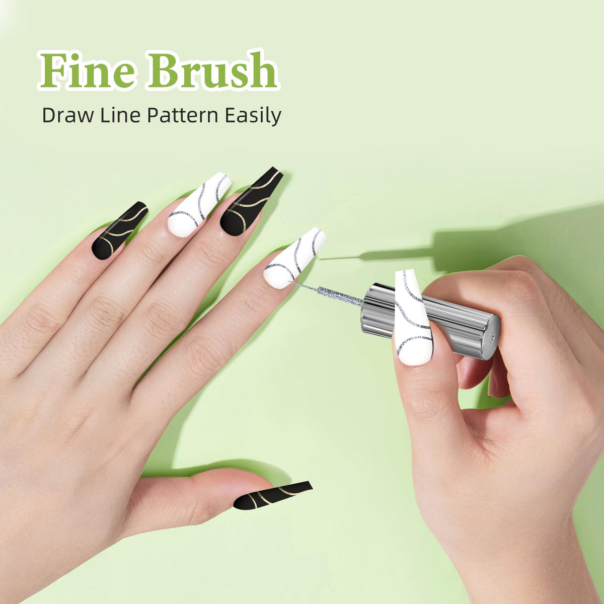 GOICC swatches of white black silver and liner showing coverage