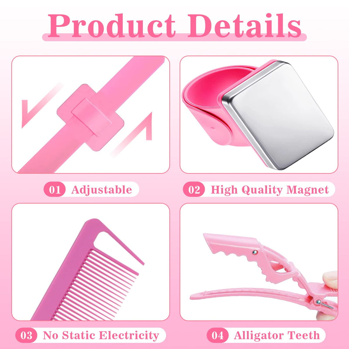 Goiple alligator clips holding hair section without leaving kinks
