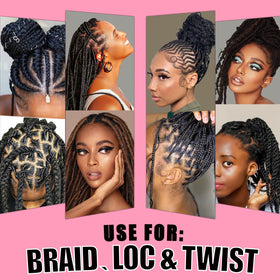 Goiple being applied to edges to smooth baby hairs and control frizz