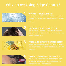 Goiple before and after edges showing sleek, long-lasting hold