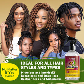 Goiple before and after locs showing increased shine and smoother finish