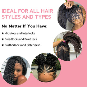 Goiple before and after on braids displaying restored shine and improved luster