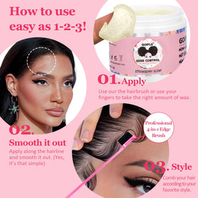 Goiple satin bonnet and elastic bands protecting styled edges