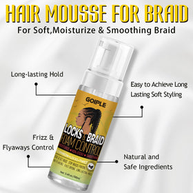 Goiple braid mousse foam close-up demonstrating lightweight texture and even spread
