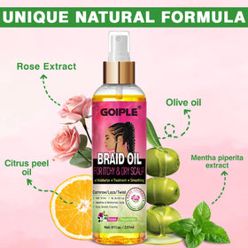Goiple oil dispensing from nozzle to hand highlighting controlled application benefit