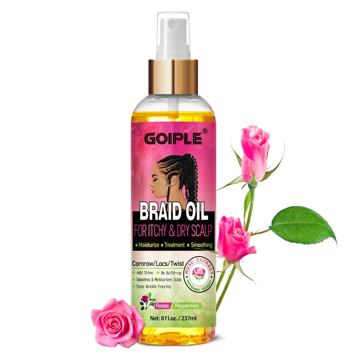 Goiple front bottle image showing clear label and 8 fl oz size for easy identification