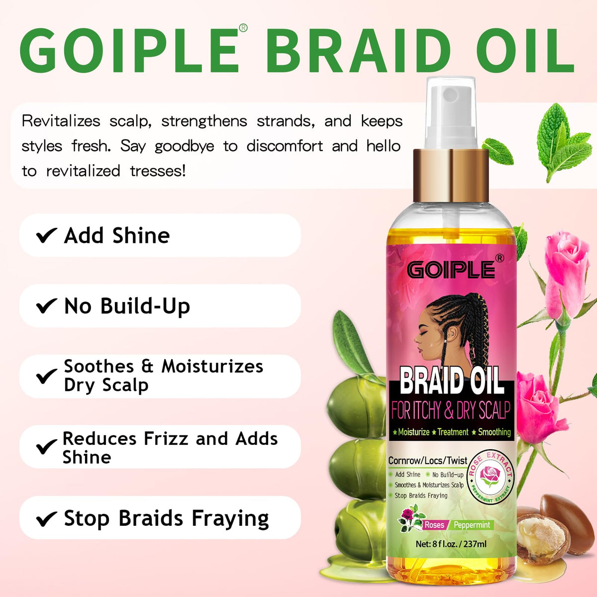 Goiple oil texture close-up showing lightweight consistency for quick absorption