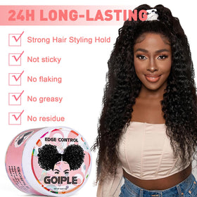 Goiple finished braided hairstyle after mousse for reduced frizz and enhanced shine