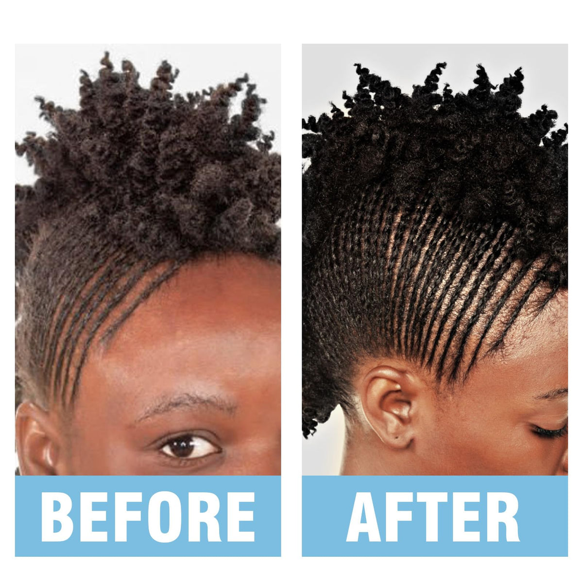 Goiple used on braids in lifestyle scene for fresh polished look