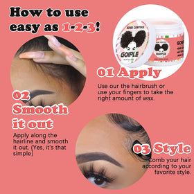 Goiple double-sided edge brush close-up for precise styling and smooth baby hairs
