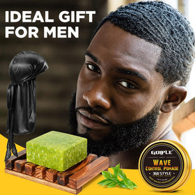 Goiple durag worn by model showing smooth compression benefit