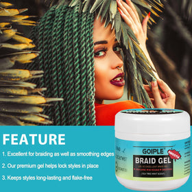 Goiple used on edges to lay baby hairs flat for a polished look
