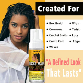 Goiple edge control wax open jar detail showing creamy non-greasy formula