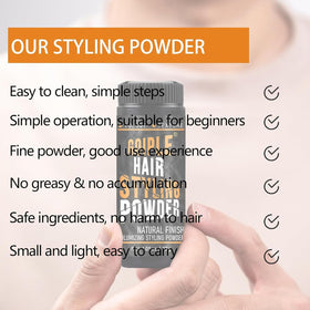 Goiple powder close-up highlighting fine texture for natural matte volume and no residue