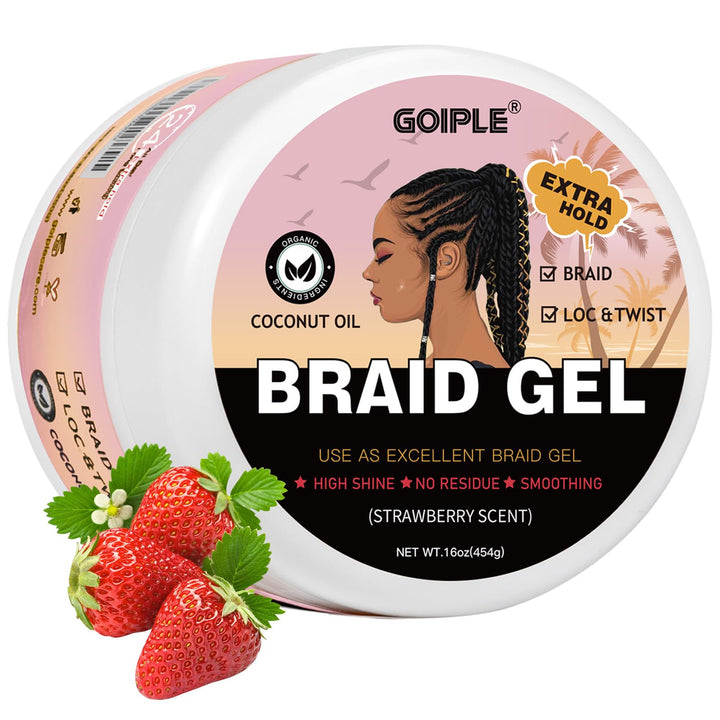 Goiple front jar 16oz showing label and extra hold for braids