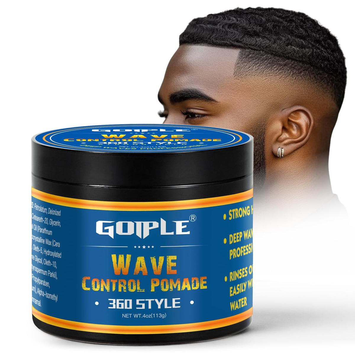 Goiple front jar showing label and 4oz size for clear product identification and appeal