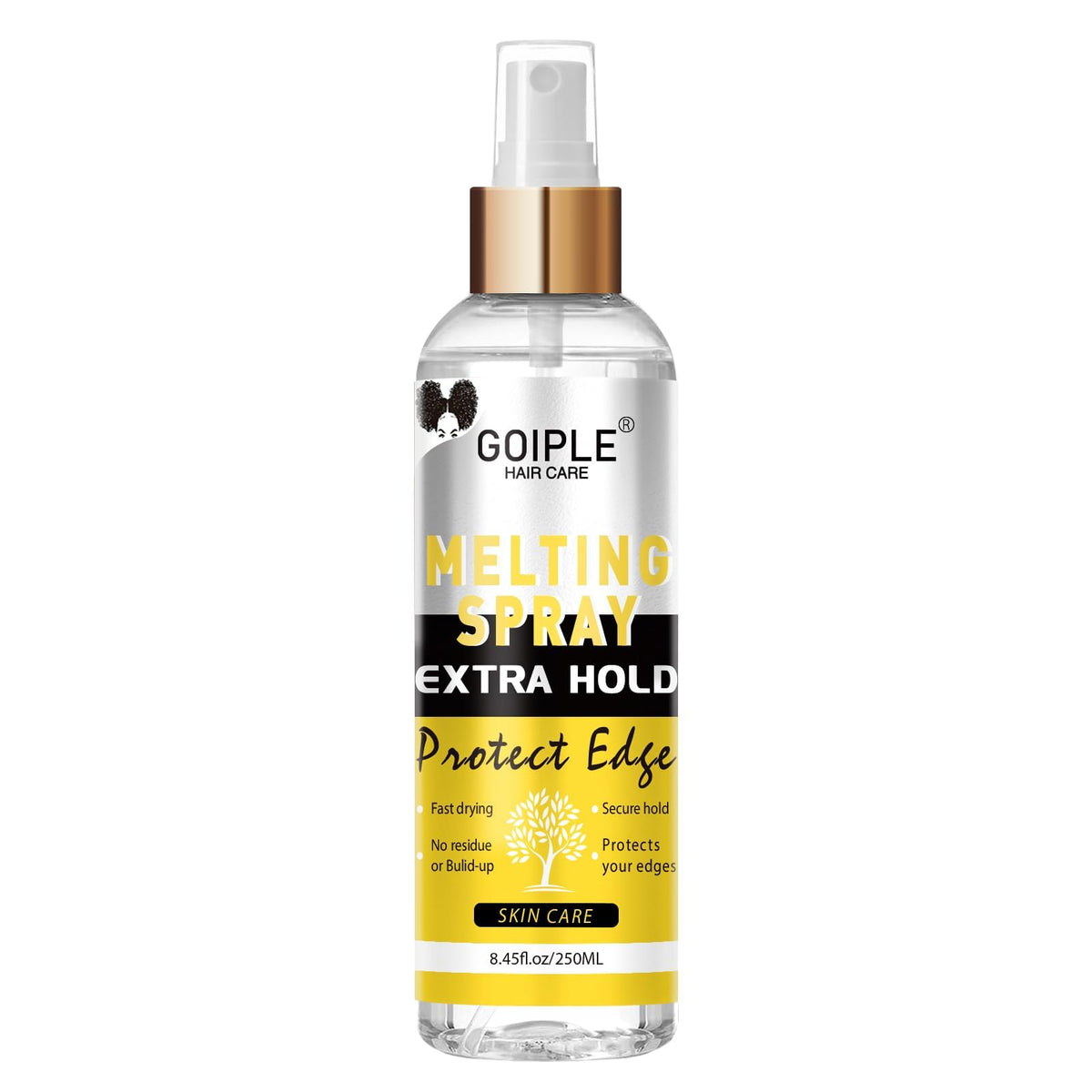 Goiple front packaging spray bottle showing product and branding for secure hold