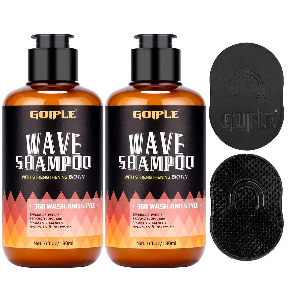 goiple front packaging showing both bottles and wave combs for clear product presentation and benefits
